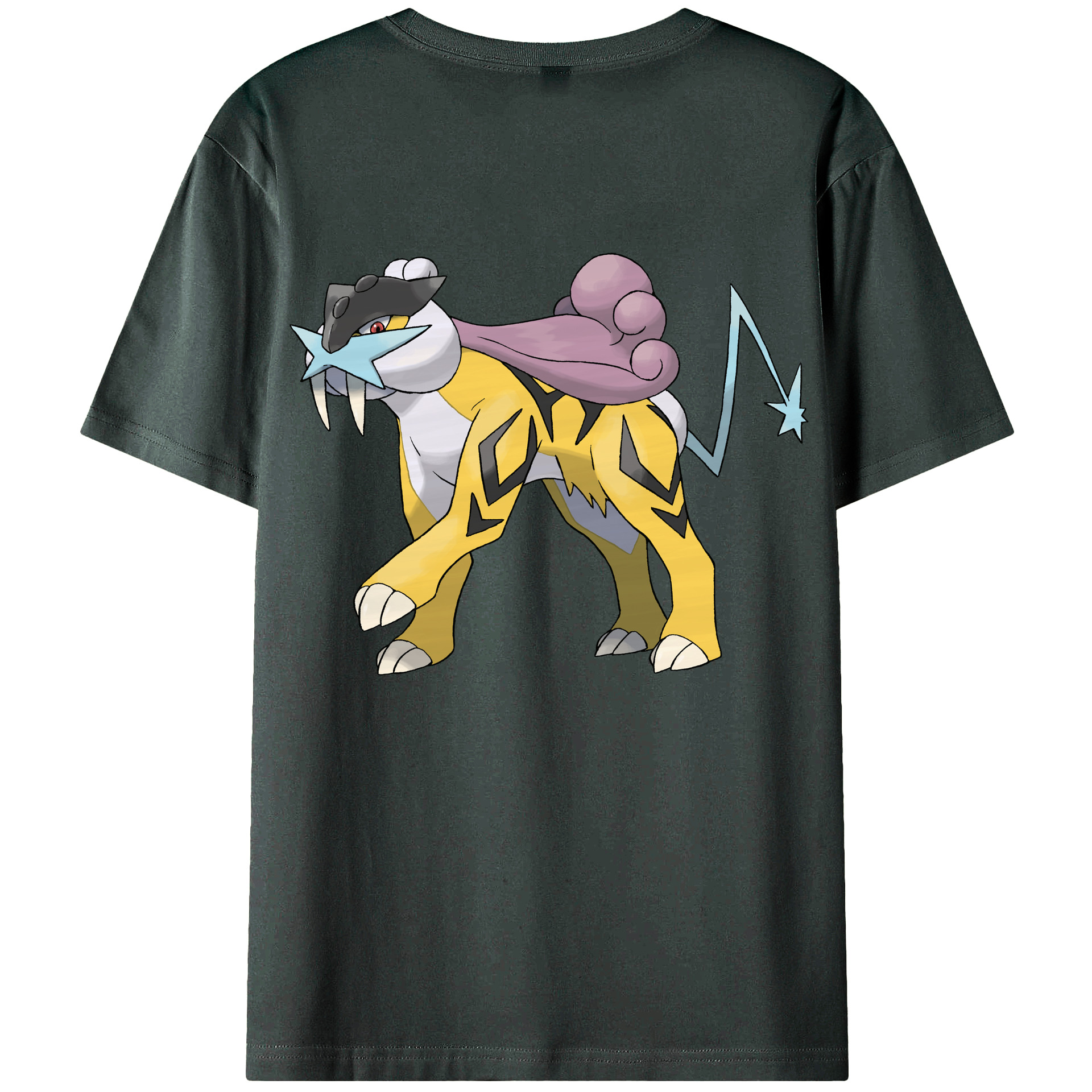 （画像用） ポケットモンスター Pokémon 綿100％ メンズ半袖Tシャツ（バックプリント） 通気性